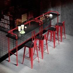 Thiết kế công nghiệp Bàn quầy bar Tiếp tân Đứng Tối giản Thanh sang trọng Bàn ăn Nhà hàng Bếp Mesas Altas Nội thất quầy bar