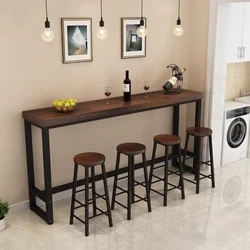 Metall tor stollar yog'och kvadrat baland qora ovqat stollari Minimalist o'rta asr Muebles De Cocina yashash xonasi mebellari