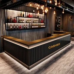 Nattklubb Reception Bar Bord Förvaring Industriell partition Stående Bar Matbord Modern Glow Mesa Pared Vardagsrumsmöbler