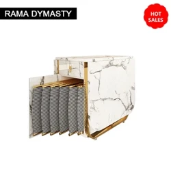 Bàn ăn gấp di động có giá để đồ và 2 ngăn kéo Bàn bếp đa năng có thể mở rộng và Ghế ăn gấp kim loại