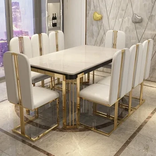 ʻO ka mea hoʻolālā Nordic Versatile Luxury Dinning Table New Modern Rectangular Dining Table Reception Mesas De Jantar Salon Furniture