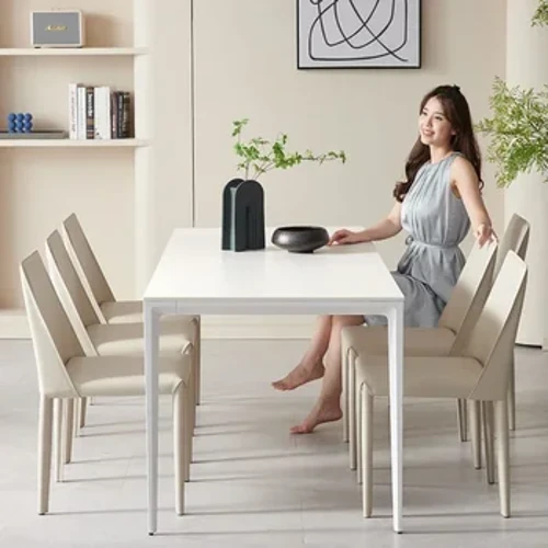 Smink Matbord Kaffe Kitcjen Vardagsrum Topp Marmor Konsol Bord Restaurang Ät Dator Mesa Comedor Hemmöbler