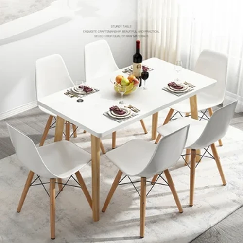 Restaurant Dressing Iessdësch 6 Leit Konsol Computer Side Tisch Holz Top Empfangsstand Mesa Comedor Iessspiller