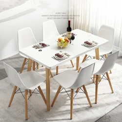 Restoran kiyinish stoli 6 kishilik konsolli kompyuter yon stoli yog'ochdan yasalgan stend Mesa Comedor ovqat o'yinlari