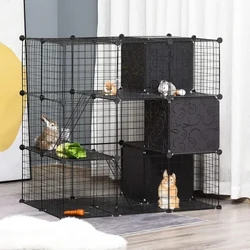 DIY koerte aiad Loomade Kasside aedik Koobas Lemmiklooma mänguaed Multifunktsionaalne Magab Mängib Kennel Küülikud Merisea puuri Koeramaja