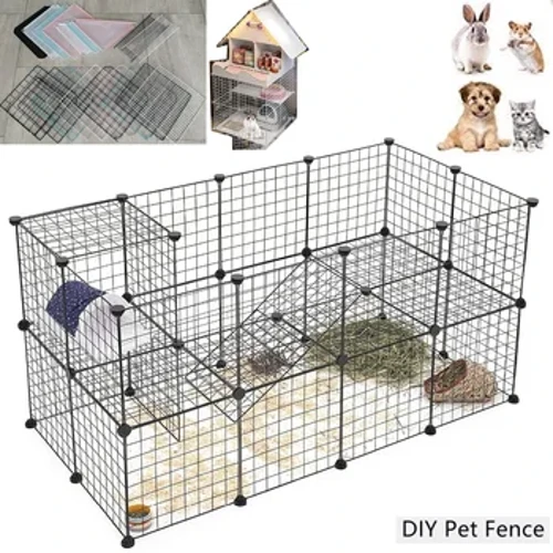 Cŵn Anifeiliaid Anwes DIY Plygadwy Cŵn Anifeiliaid Anwes Playpen Crate Ffens Cŵn Bach Cenel Ymarfer Corff Hyfforddi Cawell Ci Bach Cath Gofod Cyflenwad Cŵn
