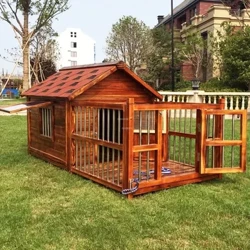 Nā Hale ʻīlio i waho wai pale lāʻau paʻa Kennels Pet Villa hale no nā ʻīlio hale ʻīlio nui o kēia wā i waho i ka pā hale holoholona U.