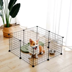 Lipat Pet Boks Peti Besi Anjing Pagar Hewan Kecil Kandang Anak Anjing Kennel Rumah Kandang Anak Kucing Kucing Anjing Kandang Pet Item