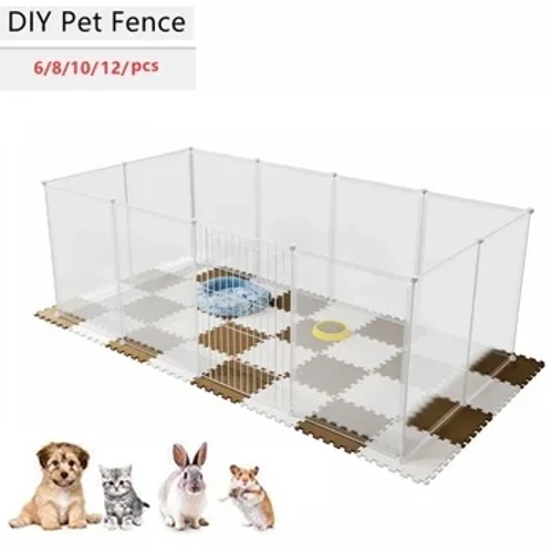 Koerte aiad Lemmiklooma mänguaed DIY Loom Kassi aedik Koobas Multifunktsionaalne Magab Mängib Kennel Küülikud merisea Puur Koeramaja