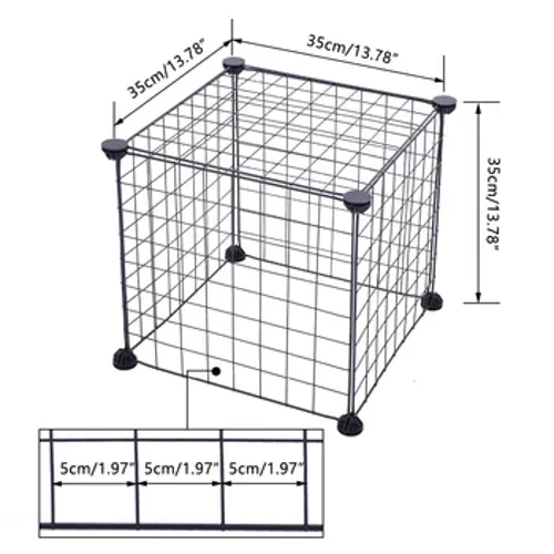 Crate Pen Chwarae Anifeiliaid Anwes Plygadwy DIY Ffens Haearn Cŵn Bach Tŷ Cenel Ymarfer Corff Hyfforddiant Cŵn Bach Cath Gofod Cyflenwadau Giât Cŵn Ar Gyfer Cwningen