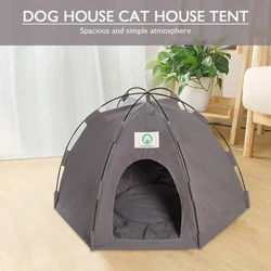 Phuball Leaba Cat Uiscedhíonach Lasmuigh Doggy Tent Tithe Cat Leaba Inaistrithe poileistir Cliabh Codlata Madraí Do Dhíon agus Lasmuigh