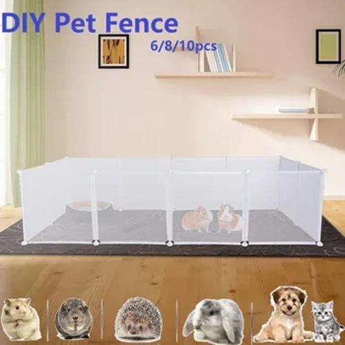 Tarc de joacă pentru animale de companie mic DIY, combinat în mod liber, gard pentru curte pentru animale de companie, ladă pentru cățeluș, canisa pentru câine, pisică, pisoi, iepure, cobai, iepuraș, arici