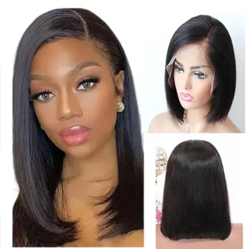 Fa'atauga Puupuu Bob Wig T Vaega Itu Itu Vaega Bob Wigs Lace Frontal Cuticle Fa'atutusa Mu'ai Fui Pasila Laulu Tagata mo Fafine uli