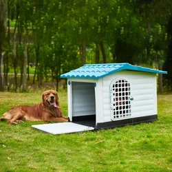 Kennels Allamuigh Báistí-cruthúnas agus Uiscedhíonach do Mhadraí Móra agus Beaga Teach Madraí Plaisteacha Geimhridh Peataí Te Neidín Cage Madra Sturdy