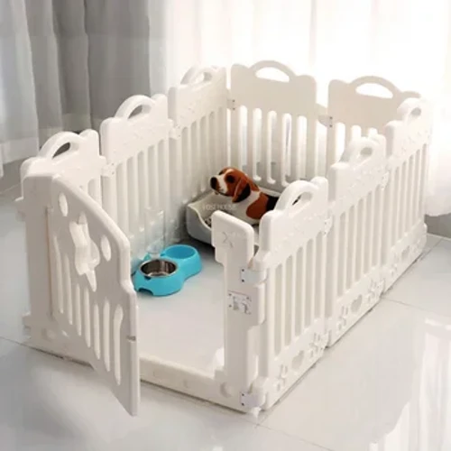 Case minimaliste moderne pentru câini Gard de siguranță pentru câini din plastic Casă pentru animale de companie Casă pentru câini mici Izolație interioară cu toaletă Cușcă pentru câini N