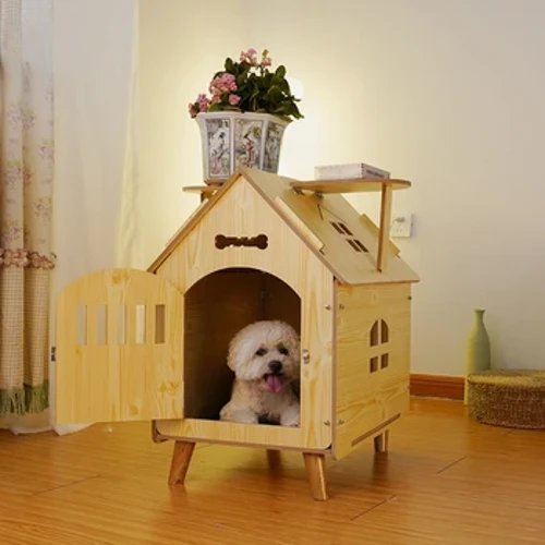 Case per animali domestici unifamiliari in piccola villa, guardrail esterno per cuccia in legno, gabbia per cani universale per tutte le stagioni, cuccia per gatti