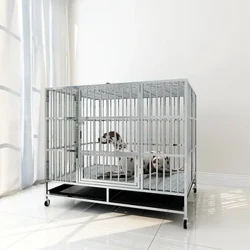 Cage Madraí Cruach Dhosmálta le haghaidh Kennel Cearnóg Madraí Beaga agus Meánmhéide le Cage Cage Peataí Faoi Dhíon Leithris le Teach Madraí Fál Laistigh