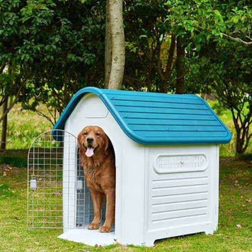 Mùa Đông Chống Gió Trung Bình Nhà Cho Chó Nhựa Thú Cưng Cũi Ngoài Trời Chống Mưa Chuồng Chó Trong Nhà Chó Con Villa Mèo Nhà