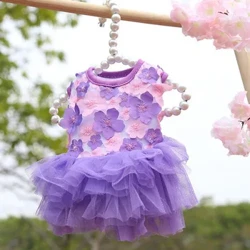 Sommerkleid für Hunde, Spitzenchiffonrock, Haustierkleidung, Chihuahua-Rock, Welpen, Katzenprinzessinnen-Bekleidung, Welpenkleidung, Hundezubehör