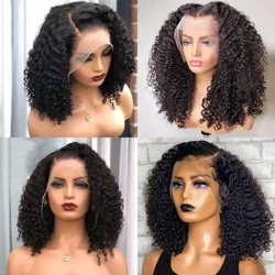 Deep Wave Frontal Peruk 13x4 Hd Transparent Spets Peruk För Kvinnor Lockigt Människohår Peruk Brasiliansk T-Part Water Wave Spets Front Peruk