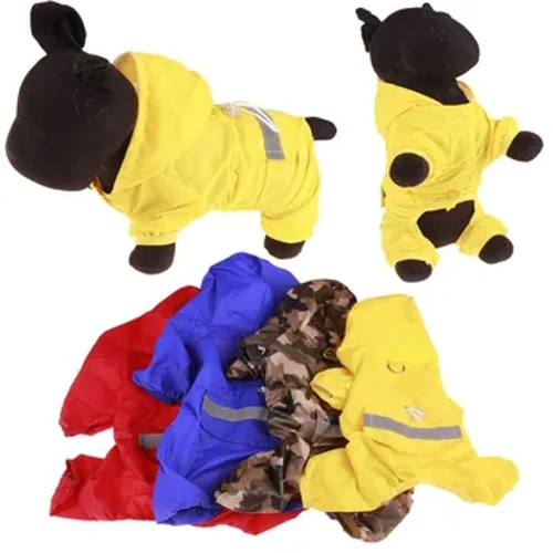 Anifeiliaid Anwes Cŵn Glaw Cat Côt Lawn Dillad Glaw Awyr Agored Hood Apparel Jumpsuit Ci bach Diwrnod glawog Achlysurol dal dŵr Siaced Cyflenwadau Anifeiliaid Anwes