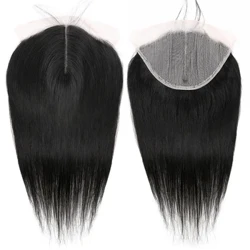Fechamento frontal do laço do cabelo humano transparente pré arrancado cabelo remy brasileiro 13x6x1 Polegada t parte média fechamento frontal do laço só