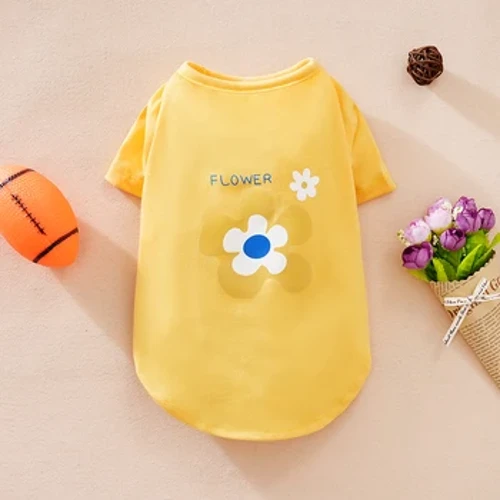 Trang phục cho chó Quần áo in hình thú cưng với những chữ cái ngộ nghĩnh Áo thun mèo Áo sơ mi chó con mát mẻ Trang phục chó thoáng khí Trang phục mới lạ mềm mại Pug
