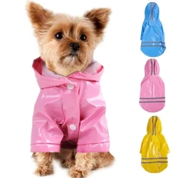 Haf Awyr Agored Cŵn Bach Anifeiliaid Anwes Côt Glaw S-XL Hoody dal dŵr Siacedi PU Côt law ar gyfer Cŵn Cathod Abid Dillad Cyfanwerthu