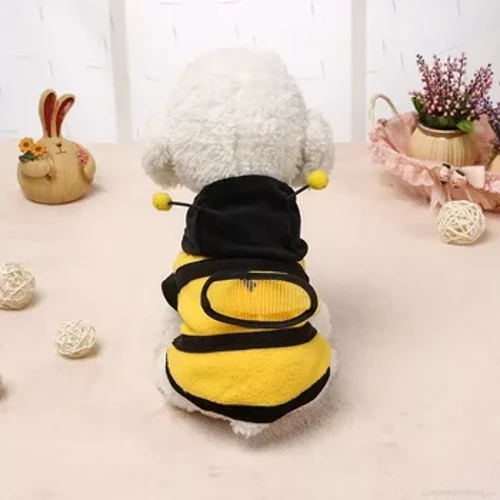 Uy hayvonlari uchun itlar uchun kiyim-kechak qalpoqli kostyum kiyimi kuchukcha Bumble Bee issiq it mushuklari kiyimi Cosplay ko'ylagi Kichik itlar uchun uy hayvonlari kiyimlari