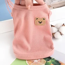 Musim Panas Anjing Pakaian untuk Anjing Kecil Pet Dog Cooling Rompi Pakaian Anak Anjing Padat T-Shirt Waffler Pet Pakaian Chihuahua Dog Kostum