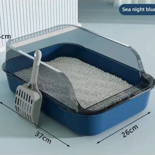 Công Suất Lớn Mở Mèo Hộp Nhựa Chống Bắn Mèo Vệ Sinh Thú Cưng Sandbox Mèo Con Khay Bedpan Vệ Sinh Tắm nguồn Cung Cấp