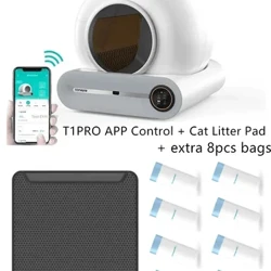 Tonepie Automatická inteligentní nádoba na stelivo pro kočky Samočisticí 65L App Control Záchod pro kočky na toaletu Iontový deodorant Arenero Gato