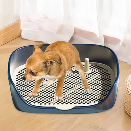 Indlu Yangasese Yezinja Ezifuywayo Yekati Ephathekayo Ngasendlini Yangaphandle ene-Protection Wall Training Pad Holder Lavatory Basin Litter Box Trainer Corne