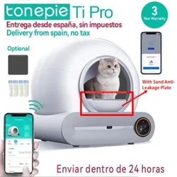 【Dikirim Saka Spanyol】Kotak Kotoran Kucing Tonepie 65L Otomatis Ngresiki Diri Kothak Kotoran Kucing sing Ditutup kanthi Lengkap Nampan Kotoran Toilet Pet