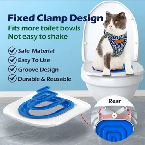 Kedi Tuvalet Eğitmeni Çöp Kutusu Kedi Tuvalet Eğitimi Yeniden Kullanılabilir Basit Kurulum Açık Kedi Yükseltme Artefakt