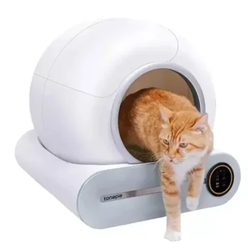 Tonepie Toilet Otomatis untuk Kucing Self-Cleaning Kucing Kotak Kotoran APP Kontrol Listrik Splash Sandbox Cat Pet Persediaan Kucing WC