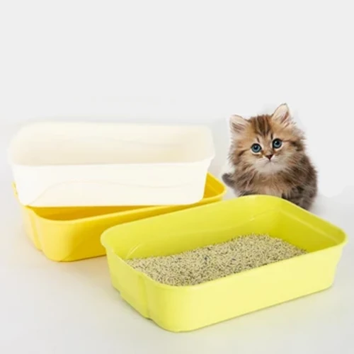 Hộp Đựng Mèo Mở Kitty Litter Pan Mặt Cao Sifting Chống Bắn Tung Tóe Mèo Con Khay Đựng Đồ Cho Mèo Trong Nhà Thỏ Đồ Cho Thú Cưng