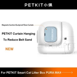 PETKIT Kotak Kotoran Kucing Otomatis Toilet Magnetik Hisap Debu Tahan Debu Tirai Pintu untuk Mengurangi Pasir untuk PURA MAX Aksesoris Kotak Pasir