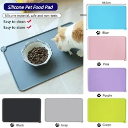 Wasserfeste Haustiermatte aus Silikon für Hunde, Katzenfutterunterlage, Futternapf, Trinkmatte, Platzset für Hundefütterung, tragbar, für draußen