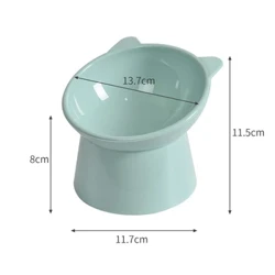 Bagong Pet Cat Dog Bowl High Foot Dog Bowl 45° Neck Protector Cat Pet Food Water Bowl Anti-Overturning Binaural Pet Feeding Bowl