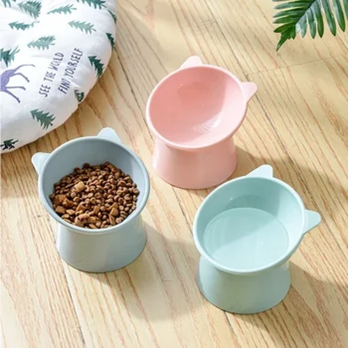 Bát cho mèo cao Bát cho chó Chống bán phá giá 45 ° Bảo vệ cổ cho mèo Bát nước cho thú cưng Hai tai Cốc ăn cho thú cưng Bát ăn cho thú cưng