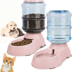 Automatischer Wasserspender, Futterspender mit großer Kapazität für Haustiere, kleiner Hundefutternapf, Futterspender für Katzen, Trinknapf für Haustiere, Wassernapf