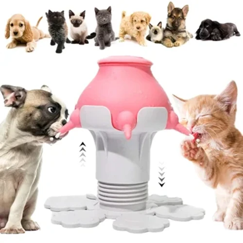 ใหม่ Multi-Functional PET Feeding Medicine Feeder เด็กสัตว์เลี้ยงซิลิโคนเลียนแบบนม Pacifier TO FEED สี่ในเวลาเดียวกัน
