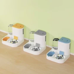 Feeder kucing Dispenser banyu kucing Mangkuk panganan asu Mangkuk panganan kucing Otomatis Feed feed kucing