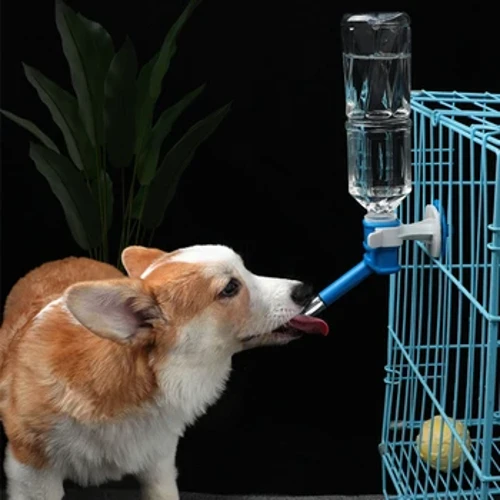 Kjæledyr Hund Katt Vanndispenser Munnstykke Hengende flaske Vann Drikke Fontenehode Lekkasjesikker materskål Kjæledyrfôringsenhet 강아지 급수기