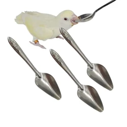 1-5 Pcs Inyoni Isipuni Sokudla Inyoni Isipuni Esiphathekayo se-Aluminium Izinyoni Zokuphakela Ingane I-SpoonBird Tableware Isipuni