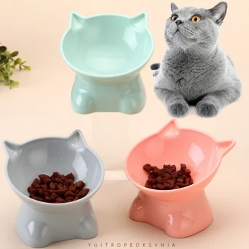 Alagang Hayop Food Bowl Ikiling Mataas na Bottom Neck Protector Dog Cat Water Bowl Antidumping Dog Food Dispenser Pet Feeder Mga Supply sa Alagang Hayop