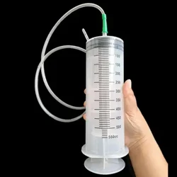 100 ml-550 ml Strzykawka o dużej pojemności Strzykawki Pompka wielokrotnego użytku Pomiarowa 1 m Rurka Karmienie zwierząt Duża strzykawka Płynna lewatywa Napełnianie klejem