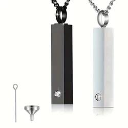 Hỏa Táng Trang Sức Urn Vòng Cổ Tro Cho Nam Nữ Vật Kỷ Niệm Cho Tro Thép Không Gỉ Tưởng Niệm Thanh Mặt Dây Chuyền Vòng Cổ