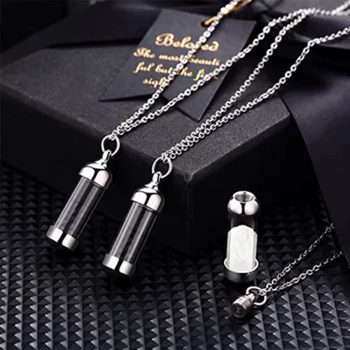 Stainless Steel Cremation Jewelry Transparant Glass Keepsake Abathandekayo Umphathi Womlotha Keepsake Human Ashes Memorial Pendant